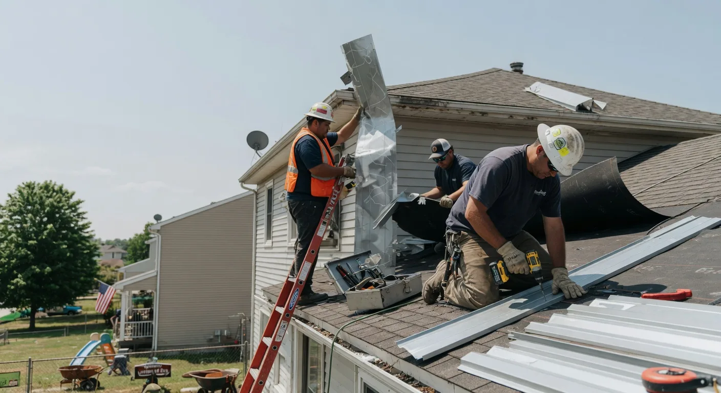 Storm Damage Metal Roof Repair in Alburnett, IA